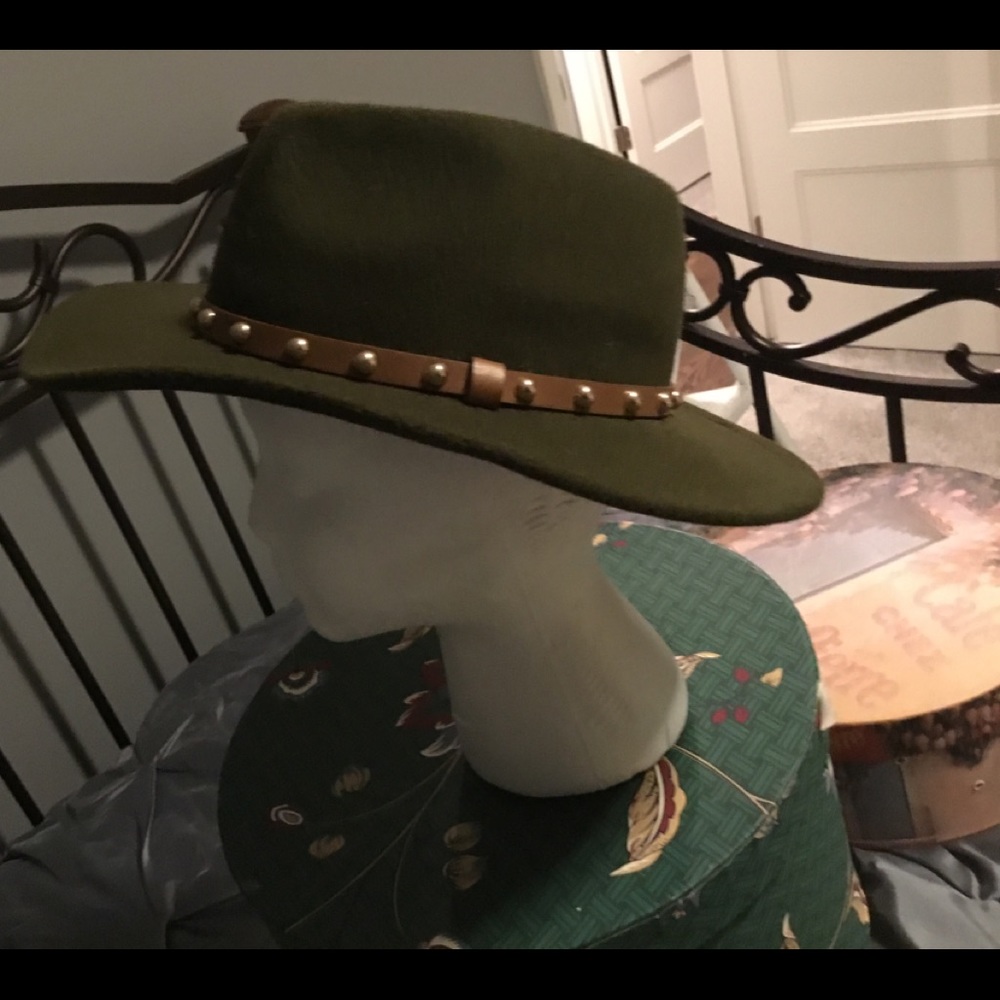 No Boundaries Fedora Green Adjustable Hat - Picture 5 of 15